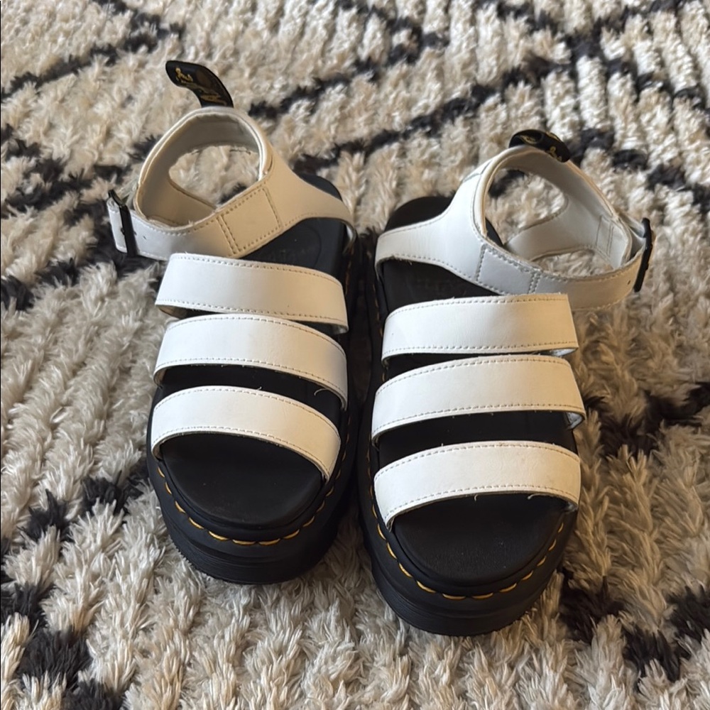 White Doc Martins Sandals